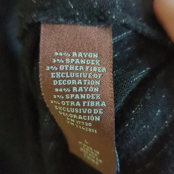 Knox Rose Black and White Striped Embroidered Tank Whimsigoth Women's Size L - Picture 3 of 5